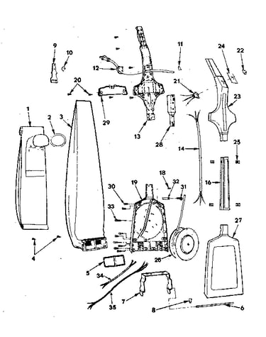Handle and bag housing