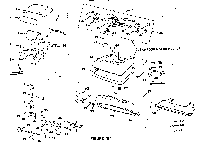Nozzle and motor assembly