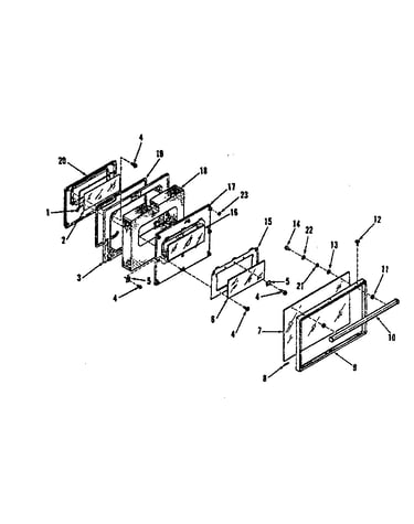 Oven door section