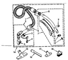 Kenmore 1162439083 hose and attachment parts diagram