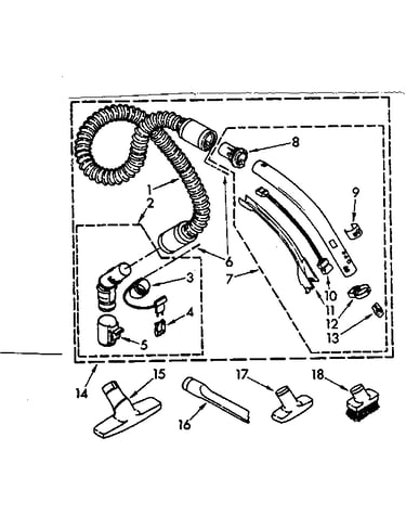 Hose and attachment parts