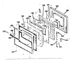 Kenmore 8504420000 self-cleaning oven door (850.4427890) diagram
