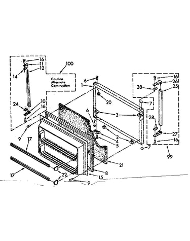 Freezer door parts