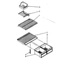 Kenmore 1068768157 shelf parts diagram