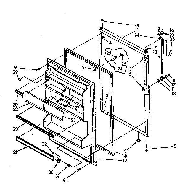 Refrigerator door parts