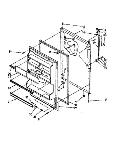 Refrigerator door parts