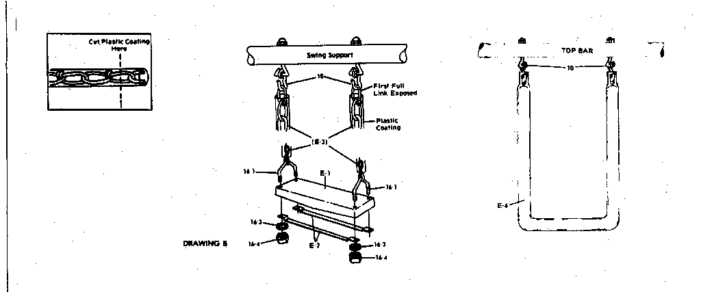 Swing and trapeze assembly