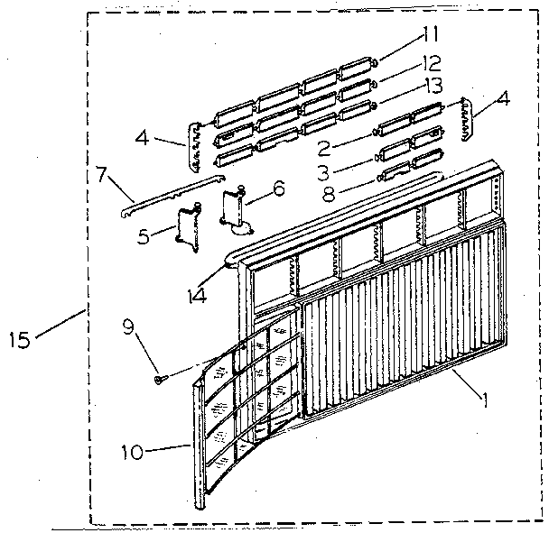 Cabinet and front panel parts