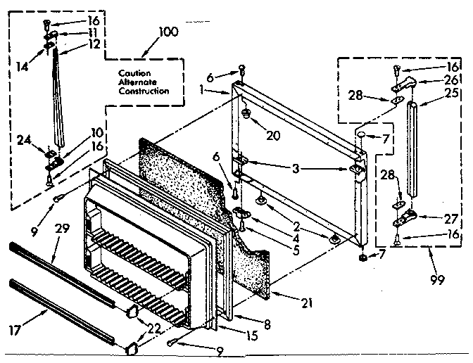 Freezer door parts