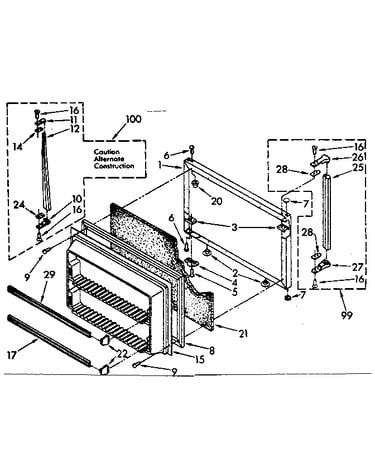 Freezer door parts