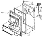 Kenmore 1068664373 refrigerator door parts diagram