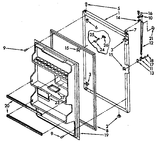 Refrigerator door parts
