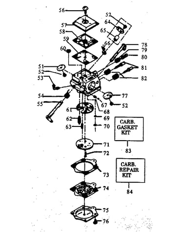 Carburetor assembly part no. 530-035094
