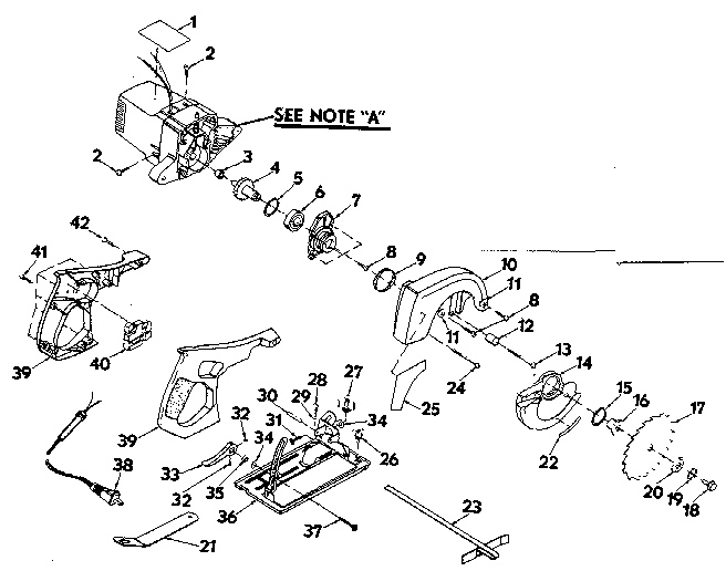Base and blade assembly
