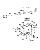 Curl bar and carriage assemblies