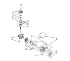 Kenmore 11082694700 brake, clutch, gearcase, motor and pump parts diagram