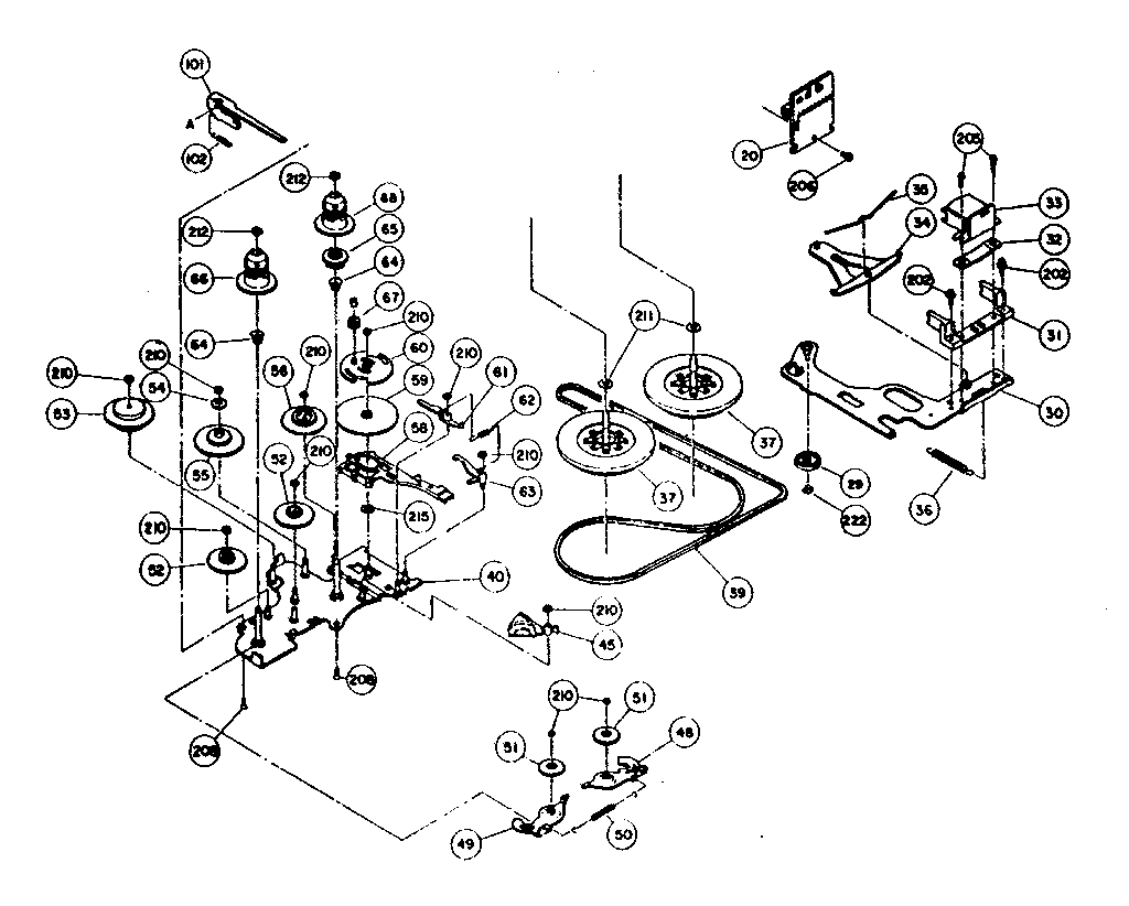 Flywheel capstan assembly