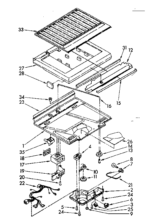 Compartment separator and control parts