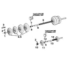 DP 01-1265 barbell and dumbell set diagram