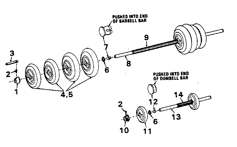 BARBELL AND DUMBELL SET