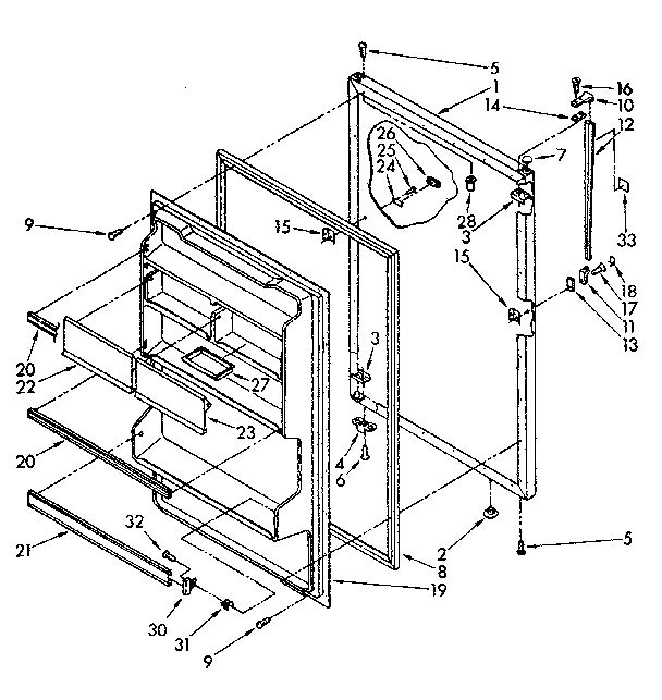 Refrigerator door parts
