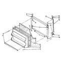 Kenmore 1068676303 freezer door parts diagram