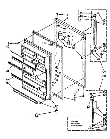 Refrigerator door