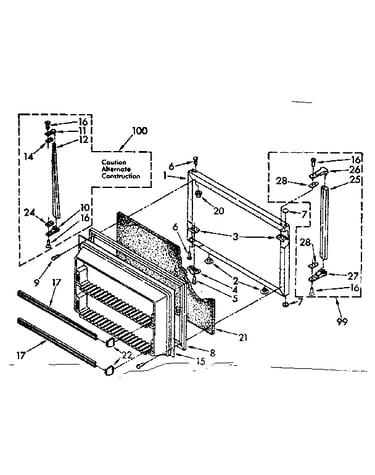 Freezer door parts