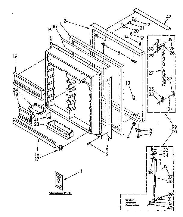 Refrigerator door parts