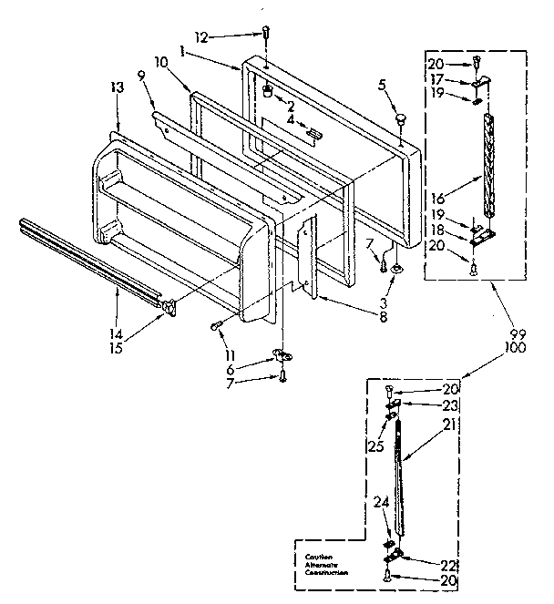 Freezer door parts