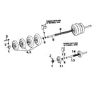 DP 01-1261-5 barbell and dumbell set diagram
