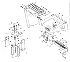 Walton HEALTH-TRAC 5000 console and elevation motor mounting plate diagram