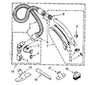 Kenmore 1162639083 hose and attachment parts diagram