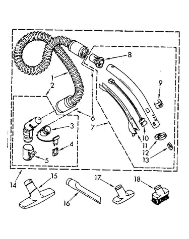 Hose and attachment parts