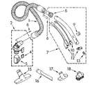 Kenmore 1162643080 hose and attachment parts diagram