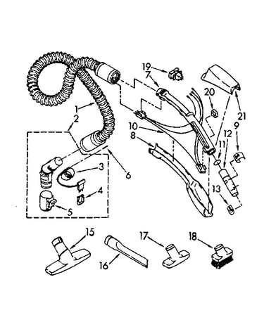 Hose and attachment parts