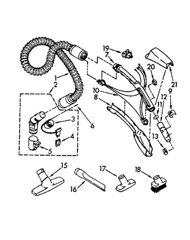 Hose and attachment parts