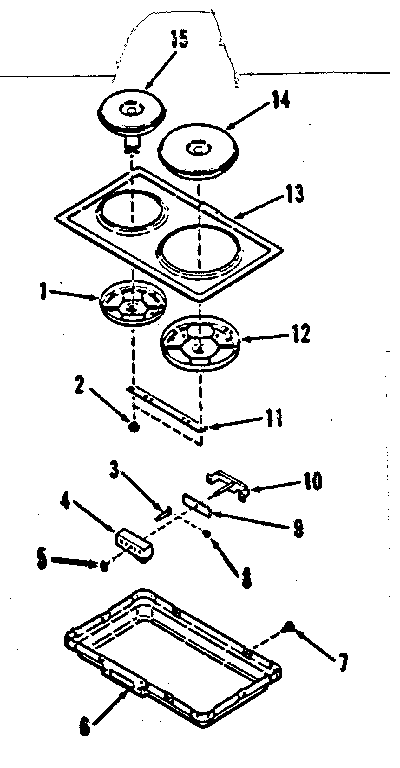 Optional electric hob element module kit