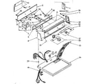 Kenmore 11086870300 top and console parts diagram