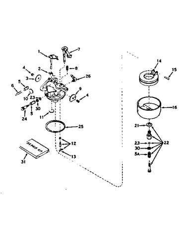 Carburetor no. 631070a