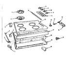 Kenmore 1037964400 maintop and body section diagram