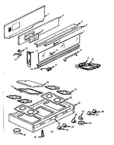 Backguard and main top