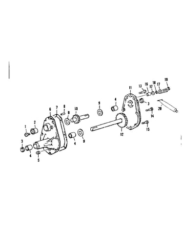 Gear case assembly no. 66029