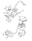 Starter generator assembly and battery