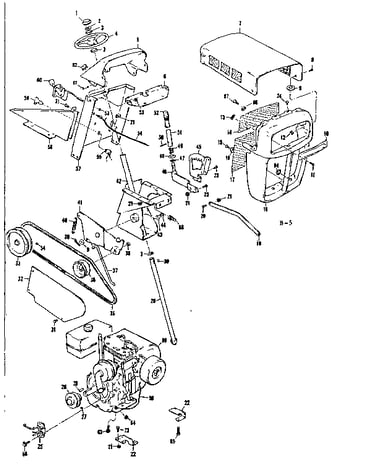 Grill/tie bar and pulley