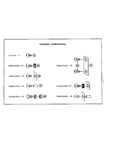 Fastener combinations