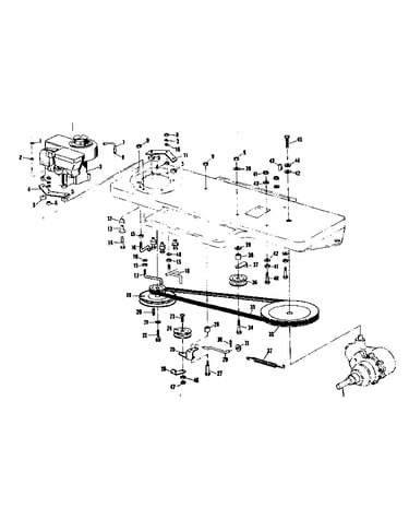 Sheave assembly and engine
