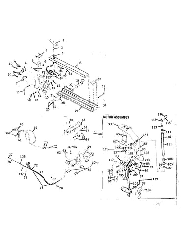 Bow mount, pedal control and motor assemblies
