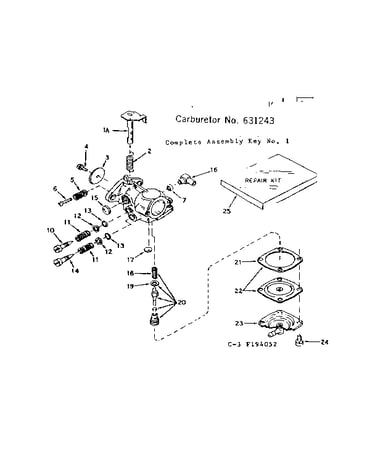 Carburetor no. 631243