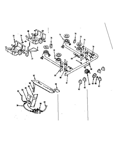 Oven and top burner section